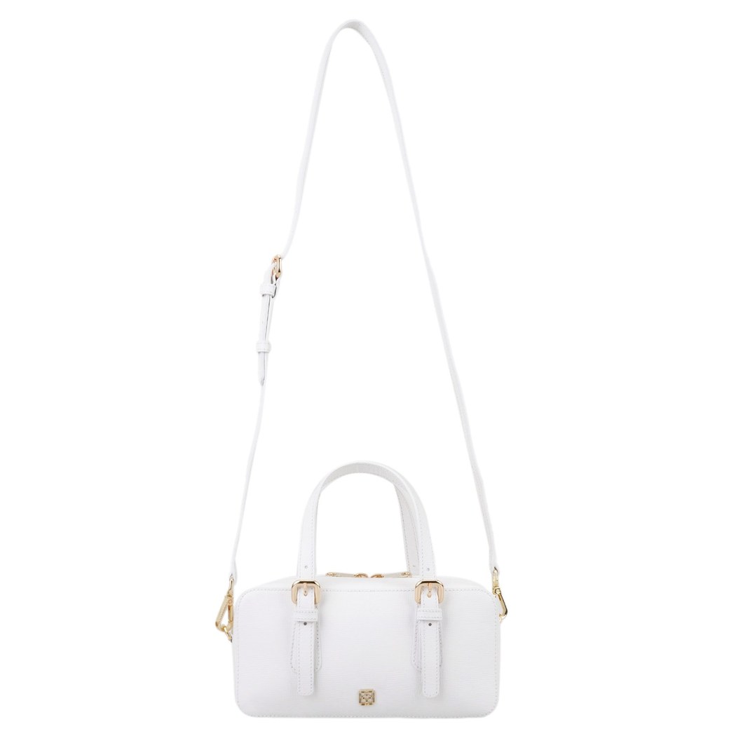 Bent Beyaz Kadın Deri El Çantası