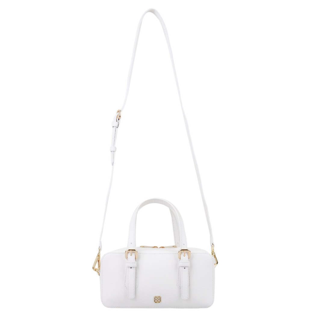 Bent Beyaz Kadın Deri El Çantası