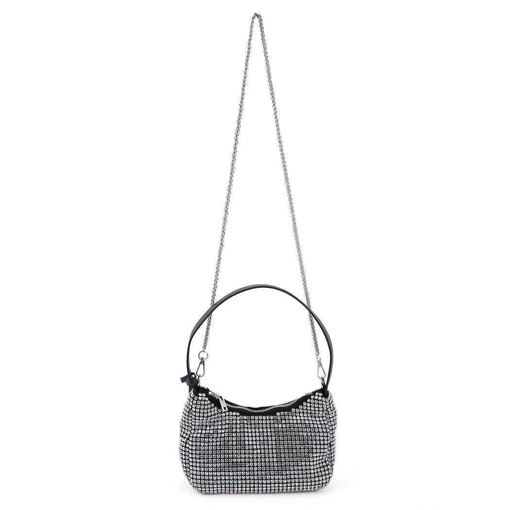 Berenice Siyah Kadın Parlak Taşlı Gece Çantası