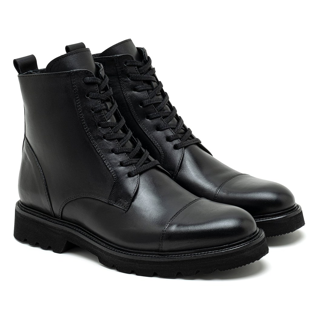 Bertina Siyah Erkek Deri Bot