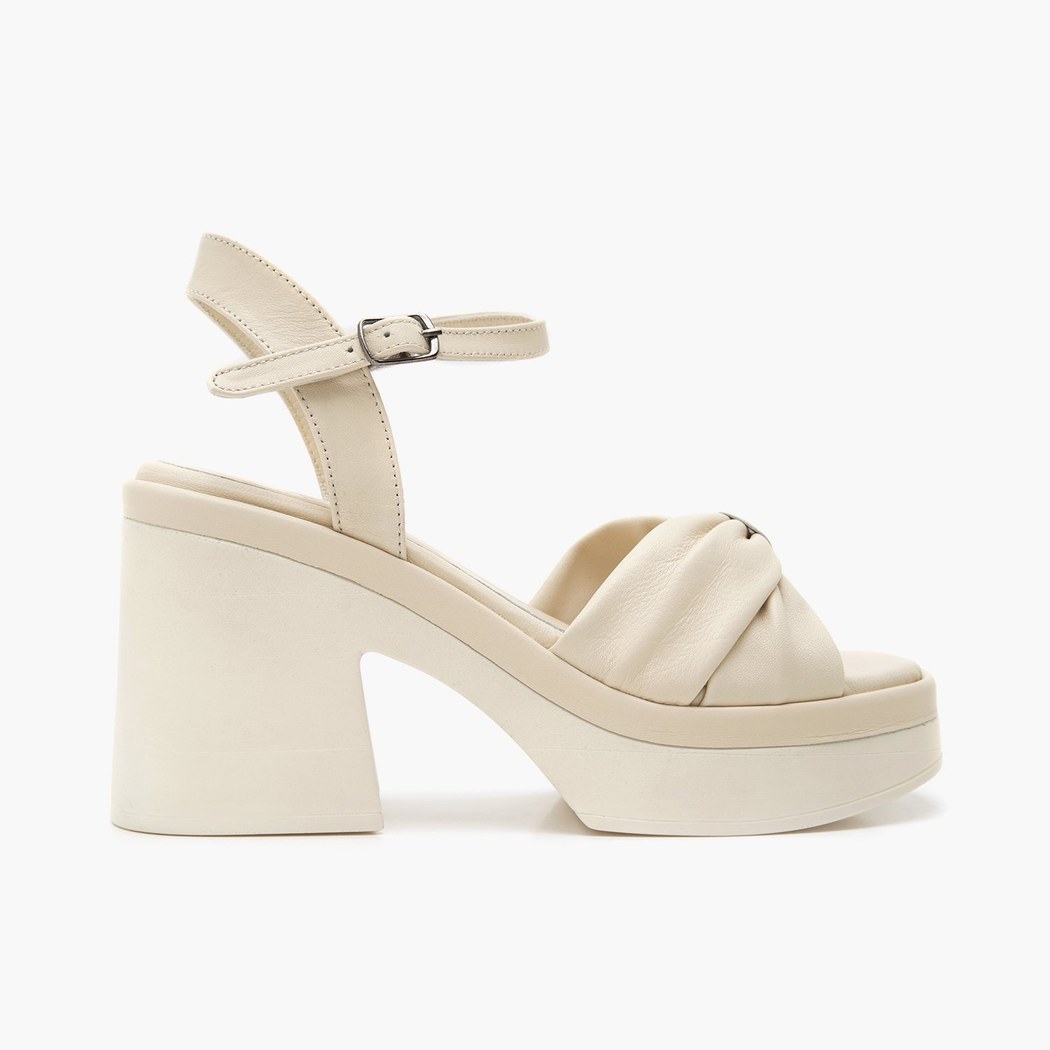 Bette Ekru Kadın Deri Sandalet
