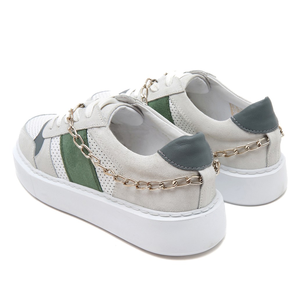 Betty Beyaz Kadın Deri Spor Ayakkabı