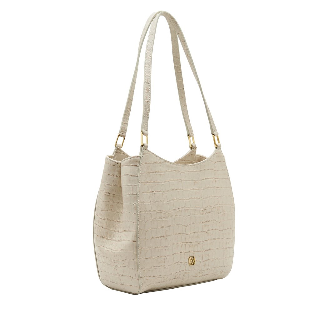 Beyaz Blatt Kadın Deri Omuz Askılı Çanta