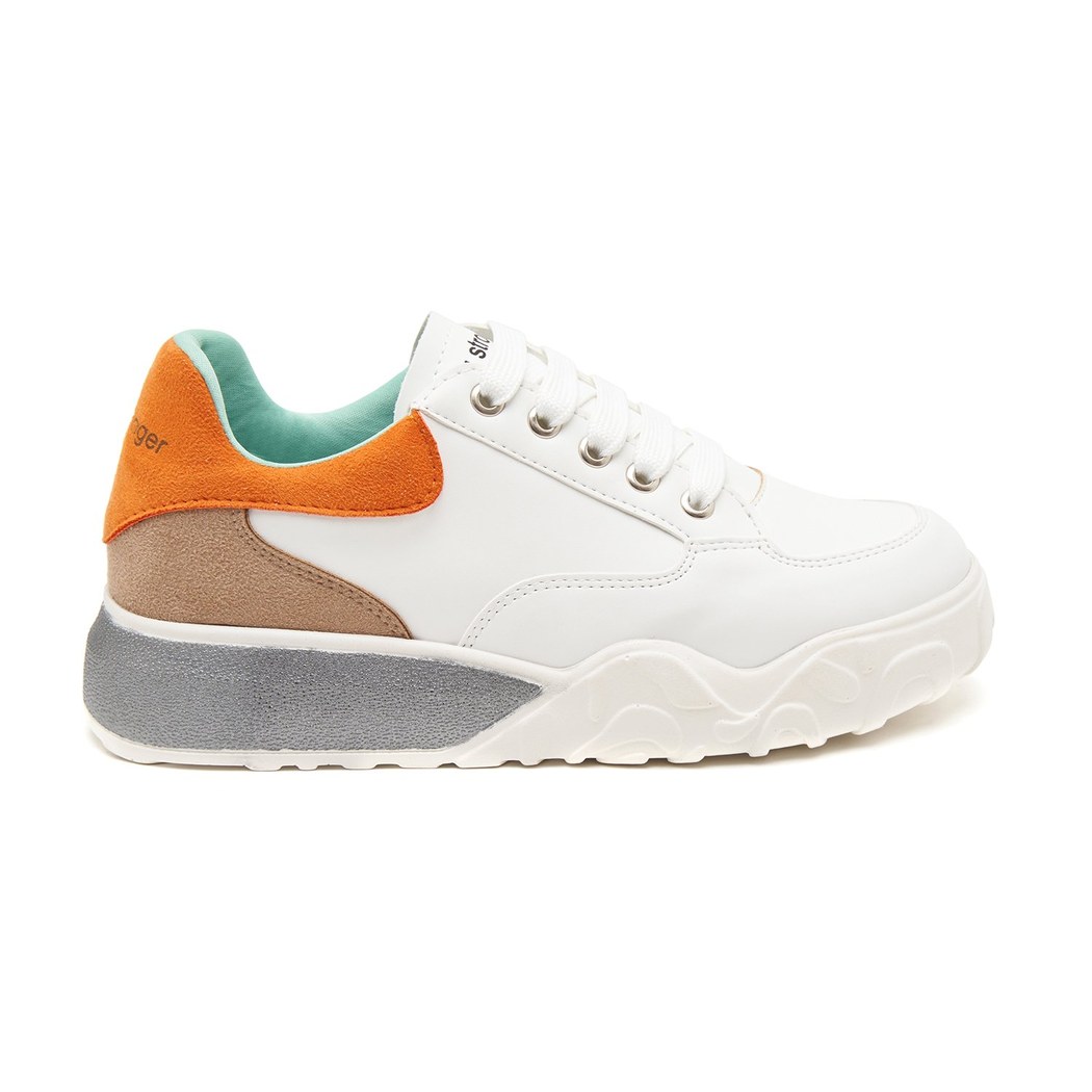 Beyaz Cali Kadın Spor Ayakkabı