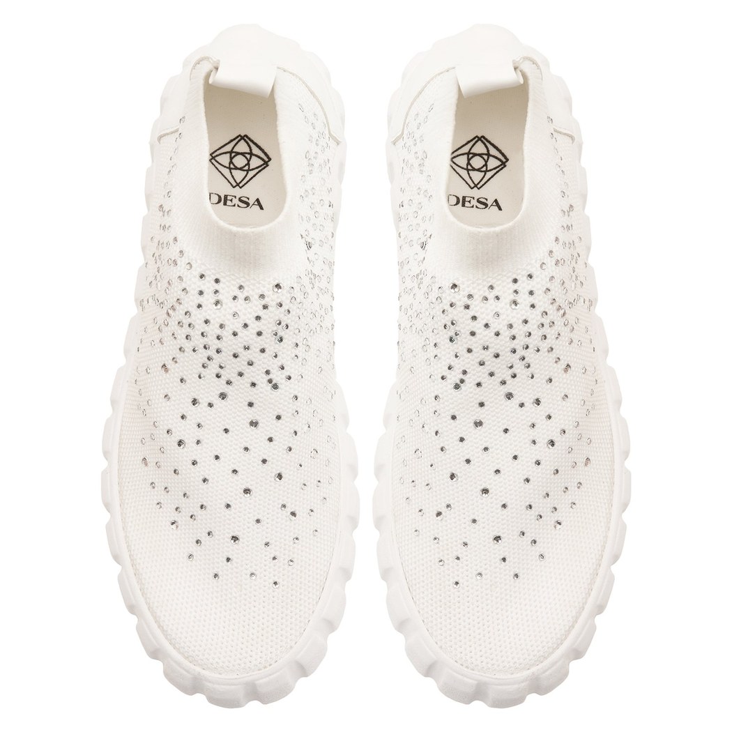 Beyaz Elena Kadın Triko Spor Ayakkabı