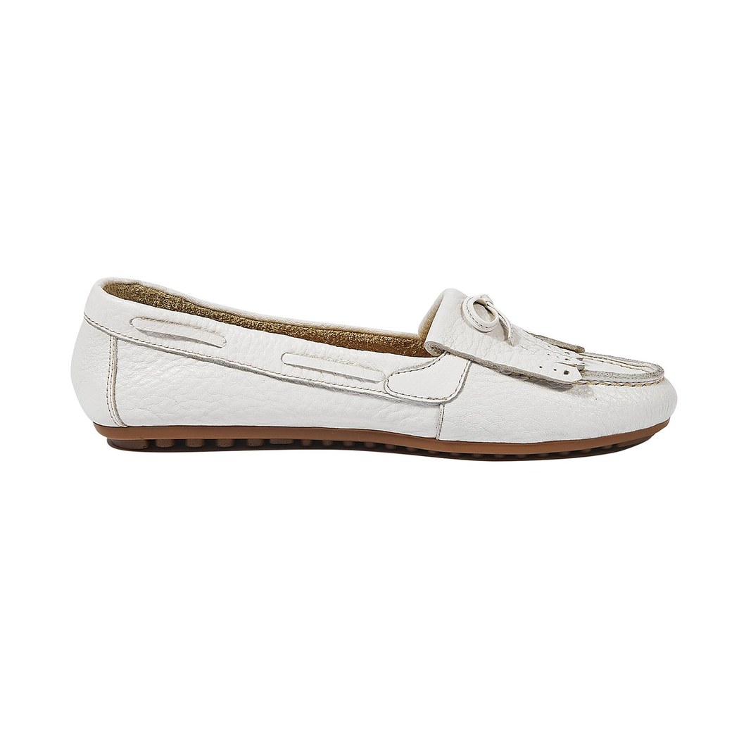 Beyaz Emma Kadın Deri Loafer