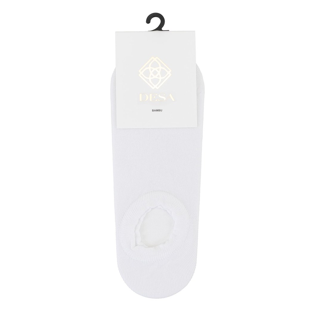 Beyaz Erkek Bambu Sneaker Çorap