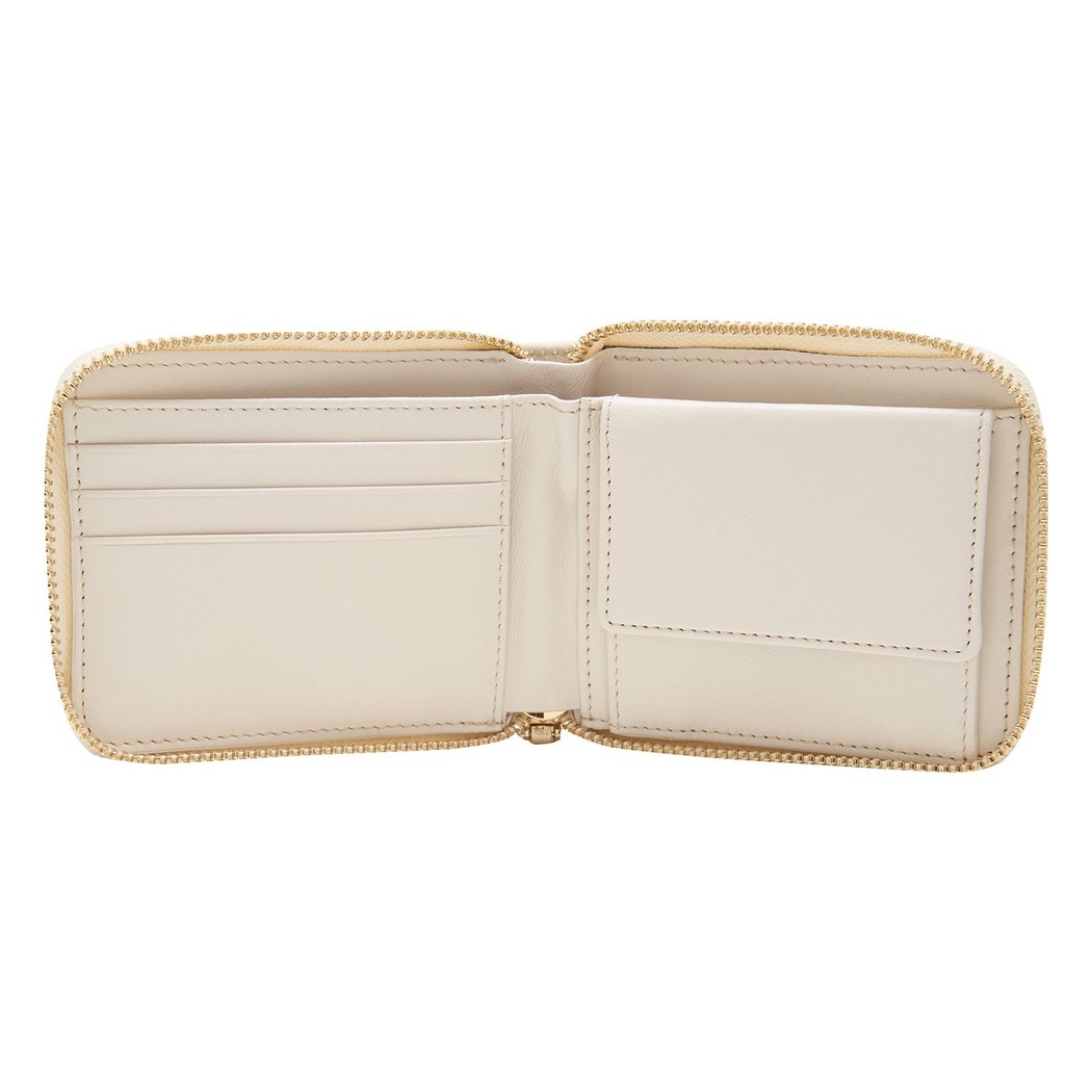 Beyaz Kapitone Kadın Deri Cüzdan