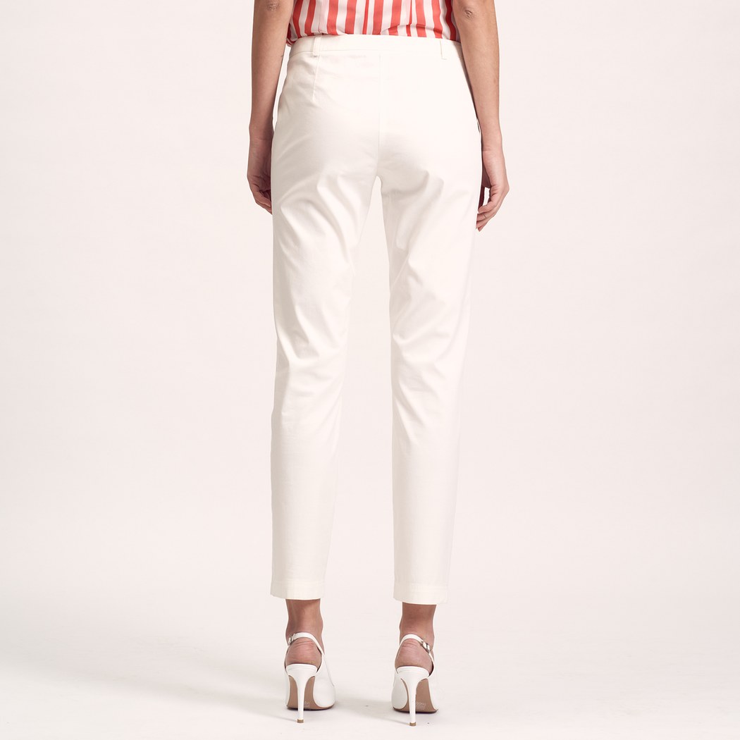 Beyaz Slim Fit Kadın Pantolon
