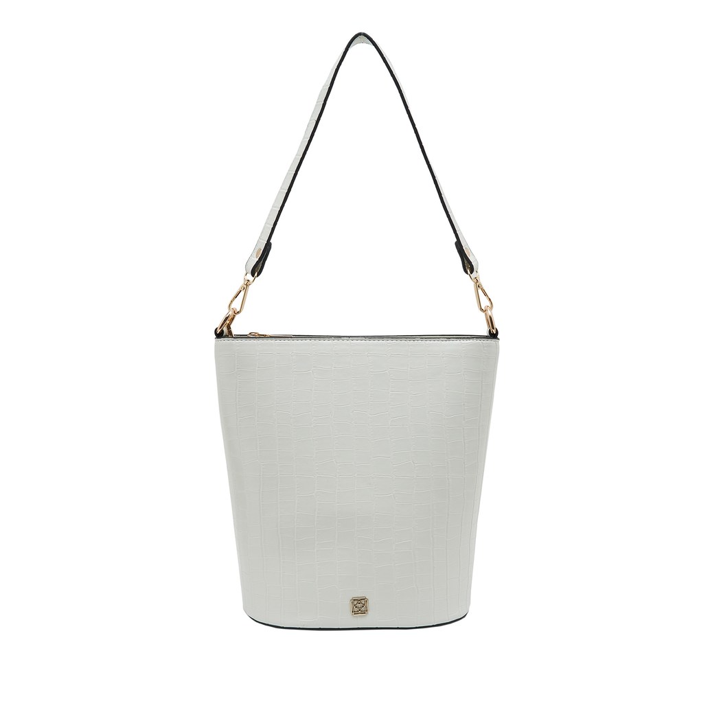 Beyaz Trava Kadın Omuz Askılı Çanta