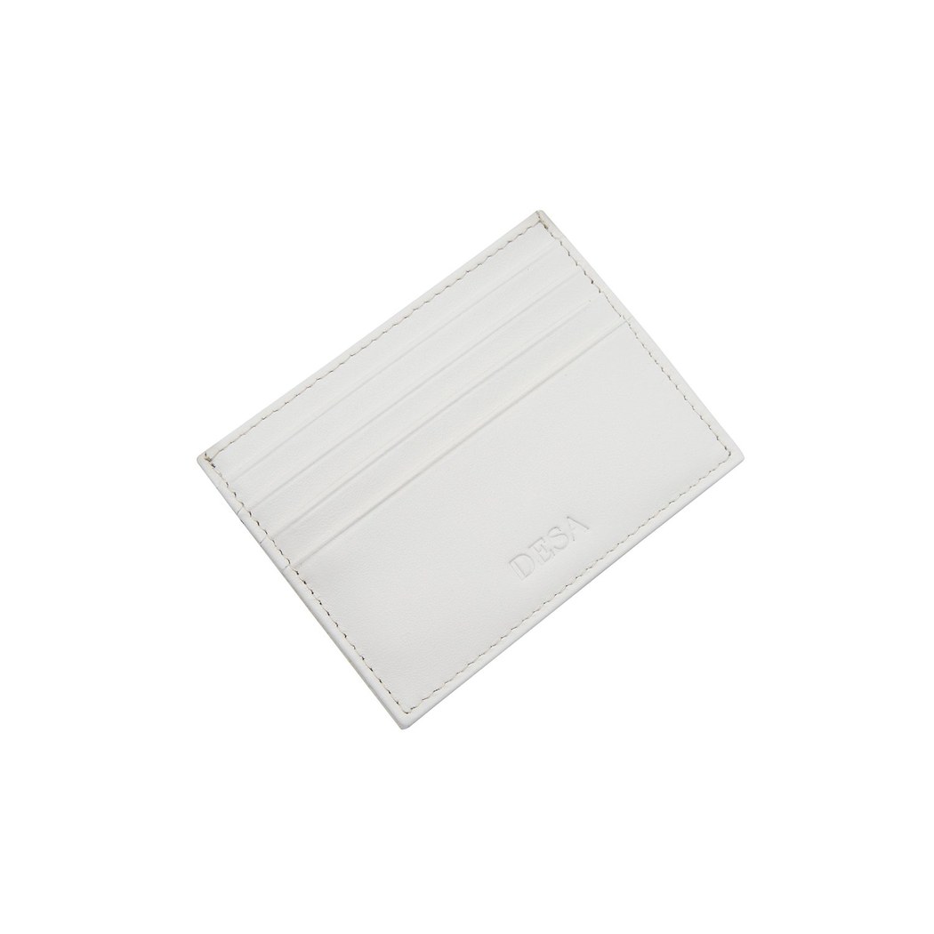 Beyaz Vidal Floter Deri Kartlık