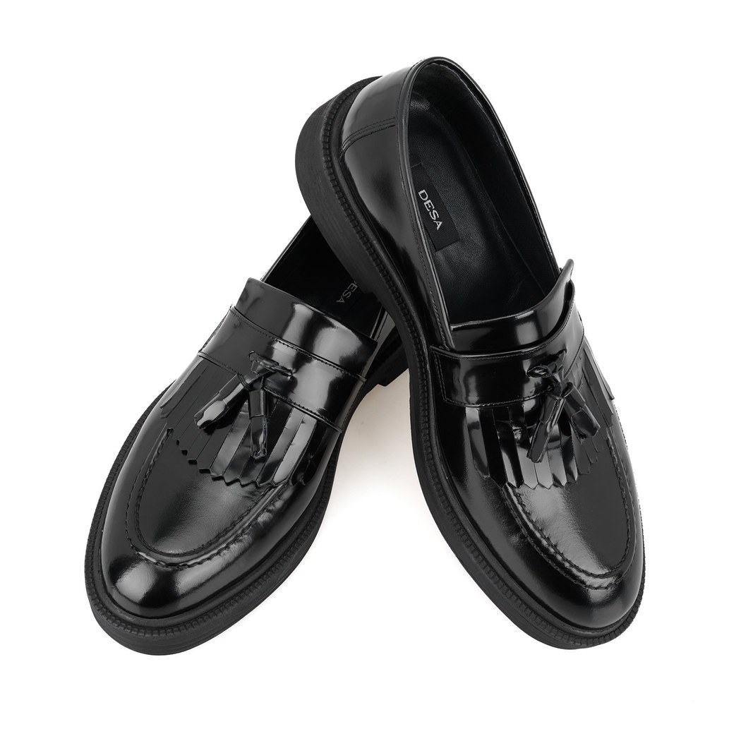 Bhorem Siyah Erkek Deri Günlük Ayakkabı