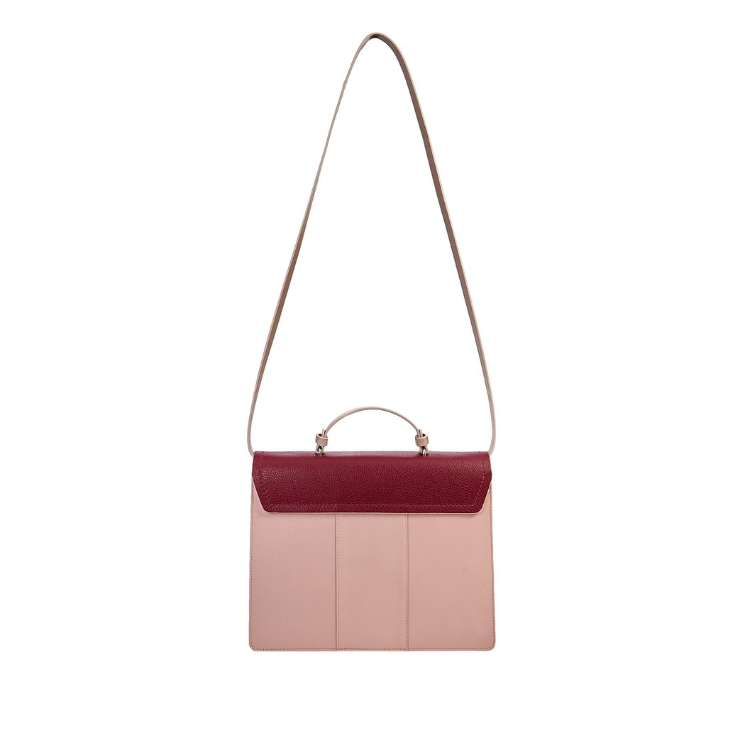 Bianca Pembe Kadın Deri Omuz Çantası