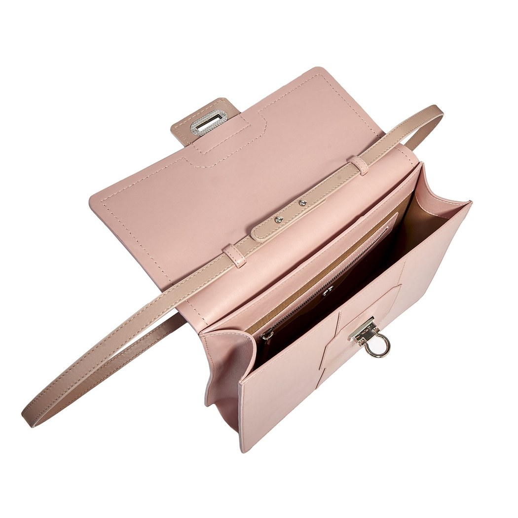 Bianca Pembe Kadın Deri Omuz Çantası