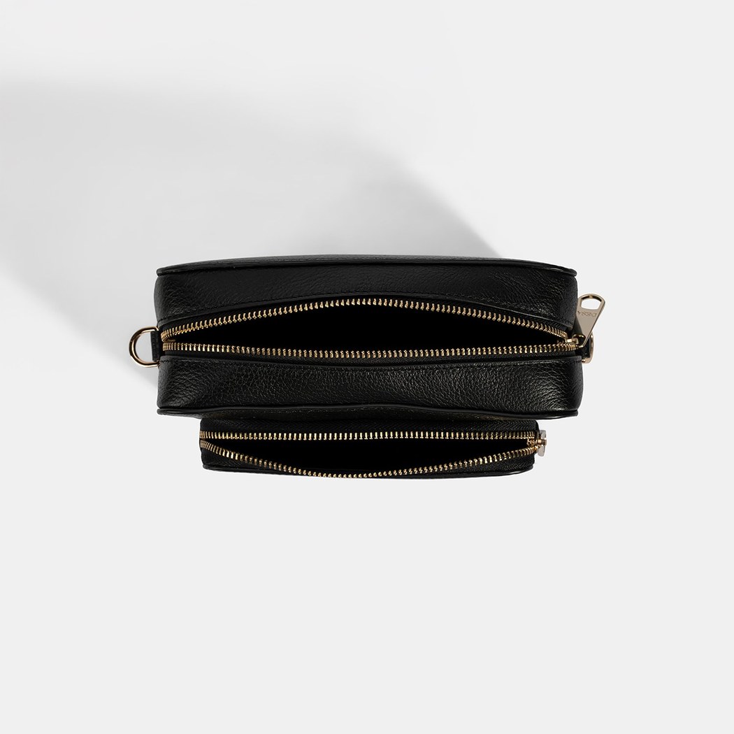 Bingo Siyah Kadın Deri Omuz Çantası