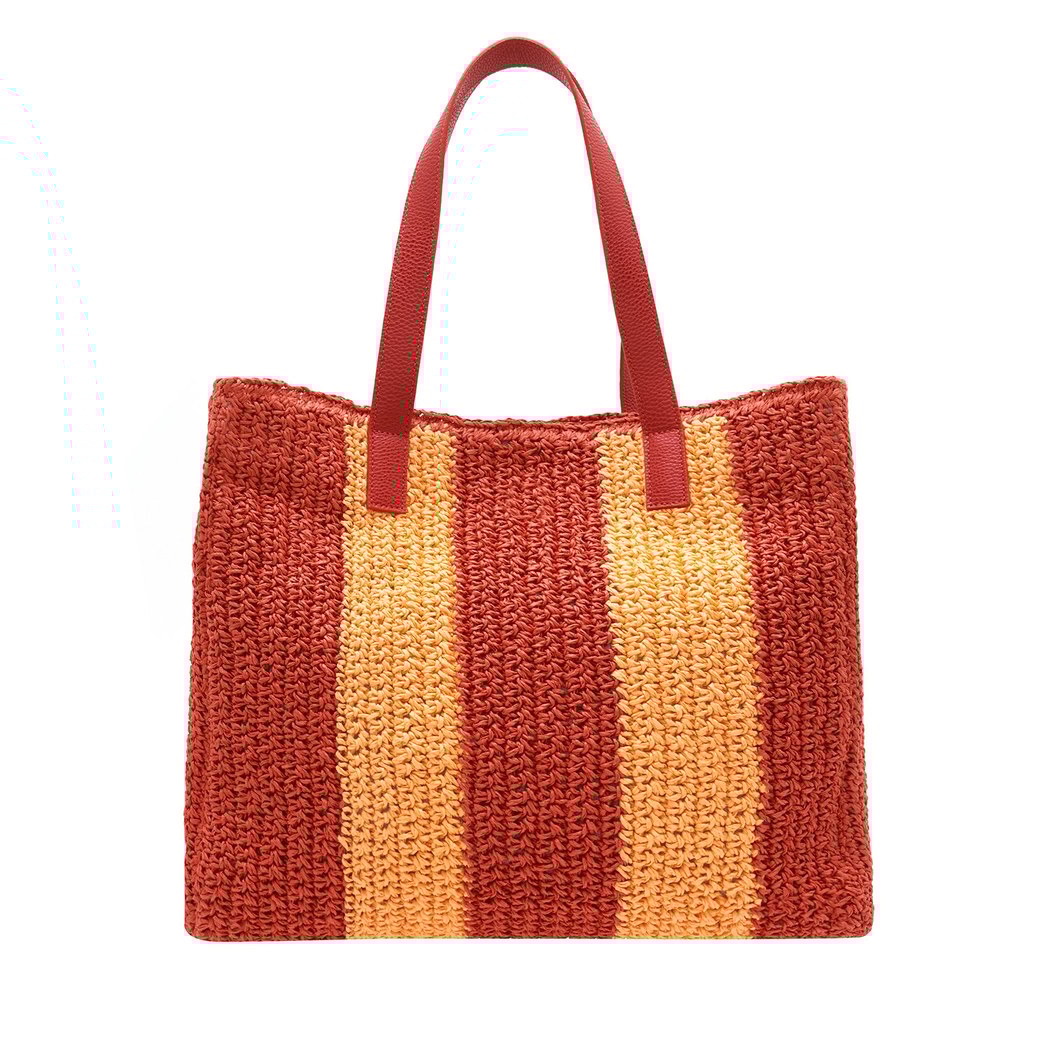 Biviza Kırmızı Kadın Hasır Omuz Çantası