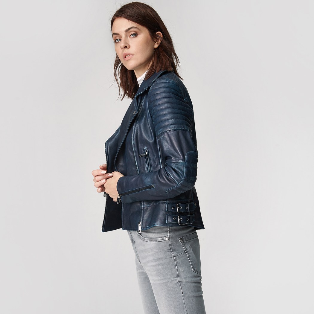 Bonita Kadın Deri Biker Mont