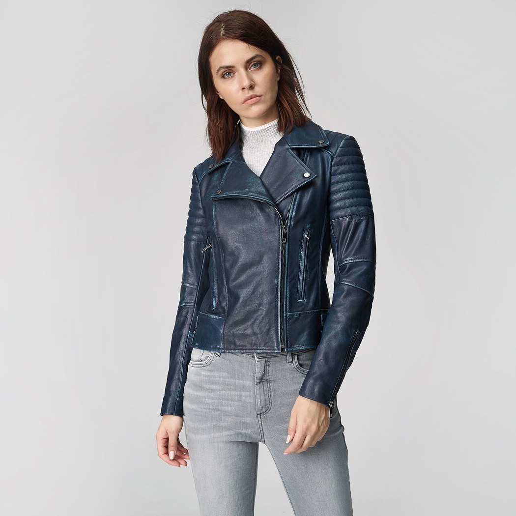 Bonita Kadın Deri Biker Mont