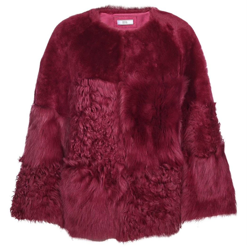 Bordo Enriqua Kadın Kürk Mont