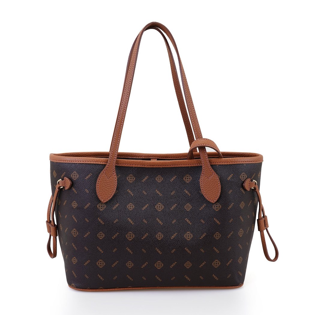 Boris Kahve Kadın Monogram Omuz Çantası