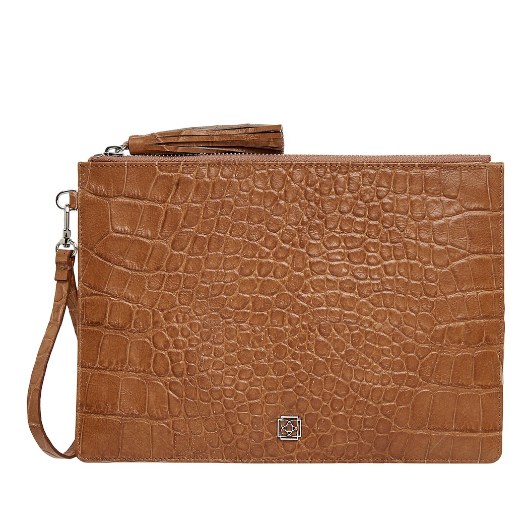 Bouleau Kadın Kroko Baskılı Deri Portföy Çanta