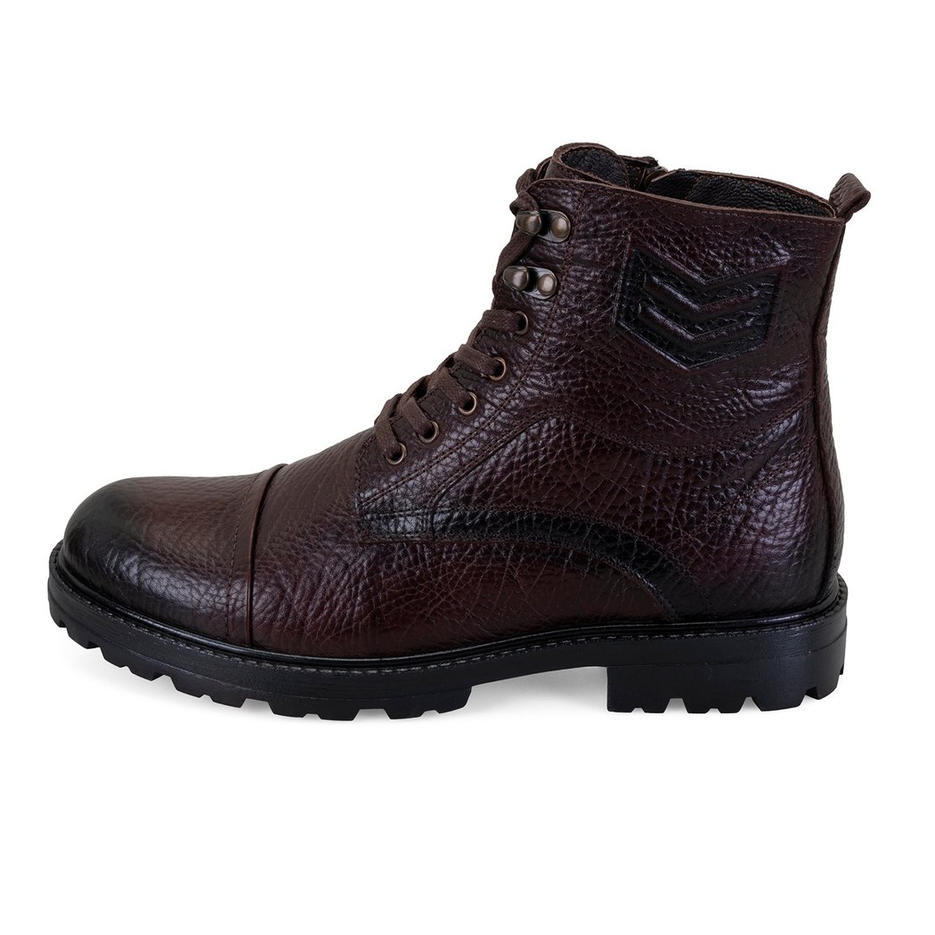 Bradyn Kahve Erkek Fermuarlı Deri Bot