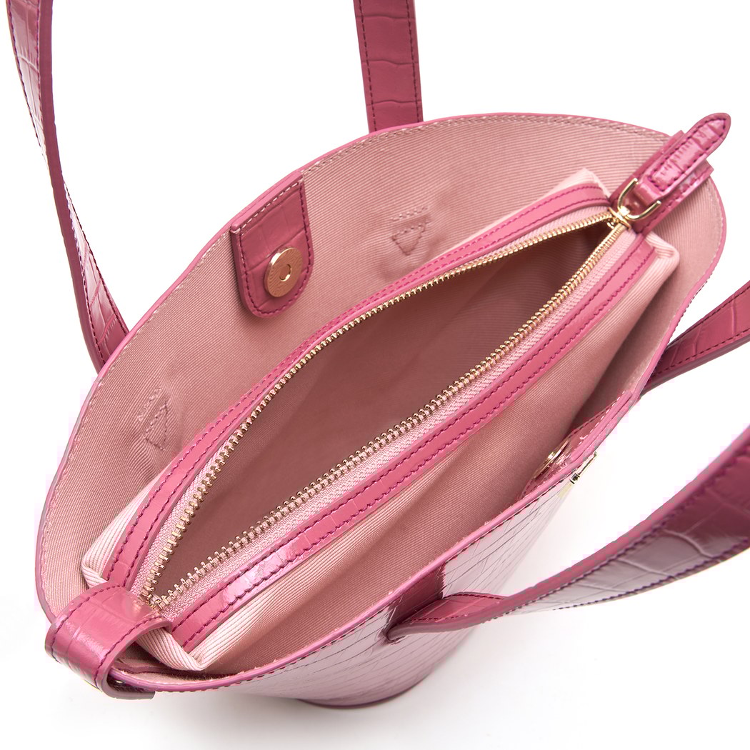 Brenda Fuşya Kadın Deri Alışveriş Çantası 