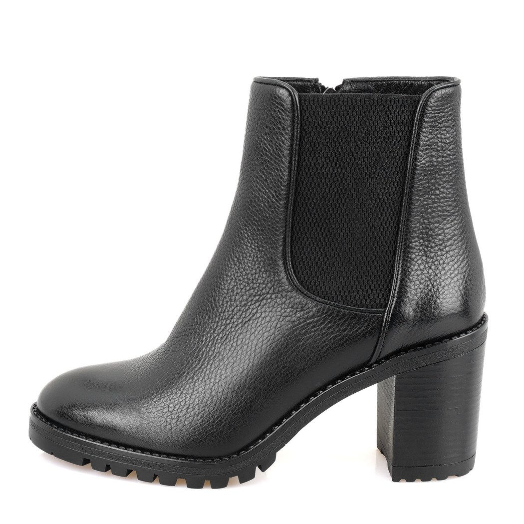 Brenda Siyah Kadın Topuklu Deri Bot