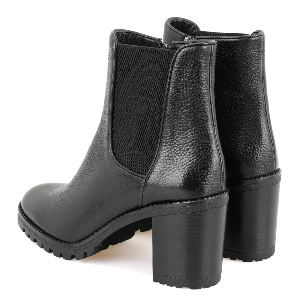 Brenda Siyah Kadın Topuklu Deri Bot