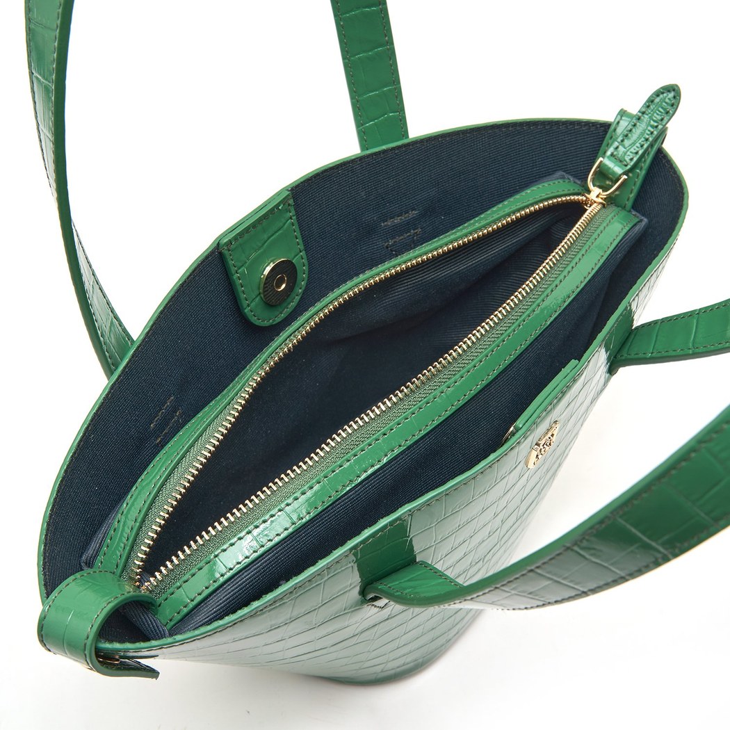 Brenda Yeşil Kadın Deri Alışveriş Çantası 