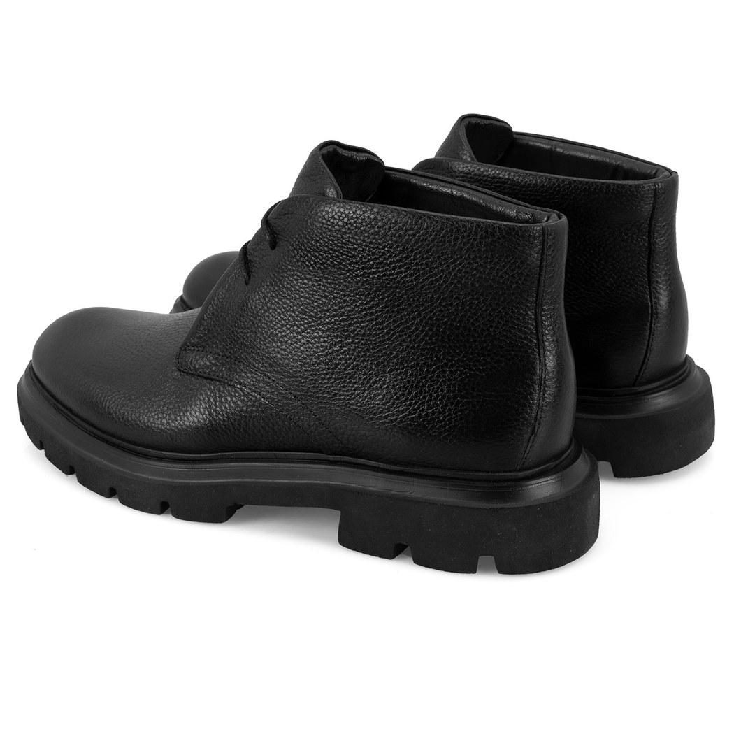 Brennia Siyah Erkek Deri Bağcıklı Bot