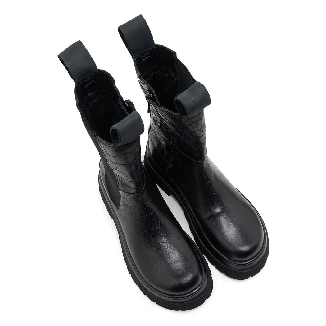 Brigett Chelsea Kadın Kroko Baskılı Deri Bot