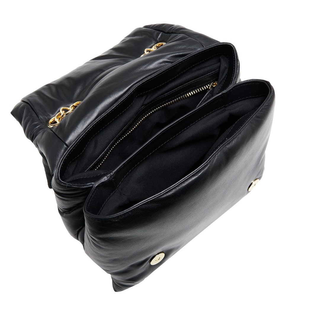 Bronte Siyah Kadın Deri Omuz Çantası