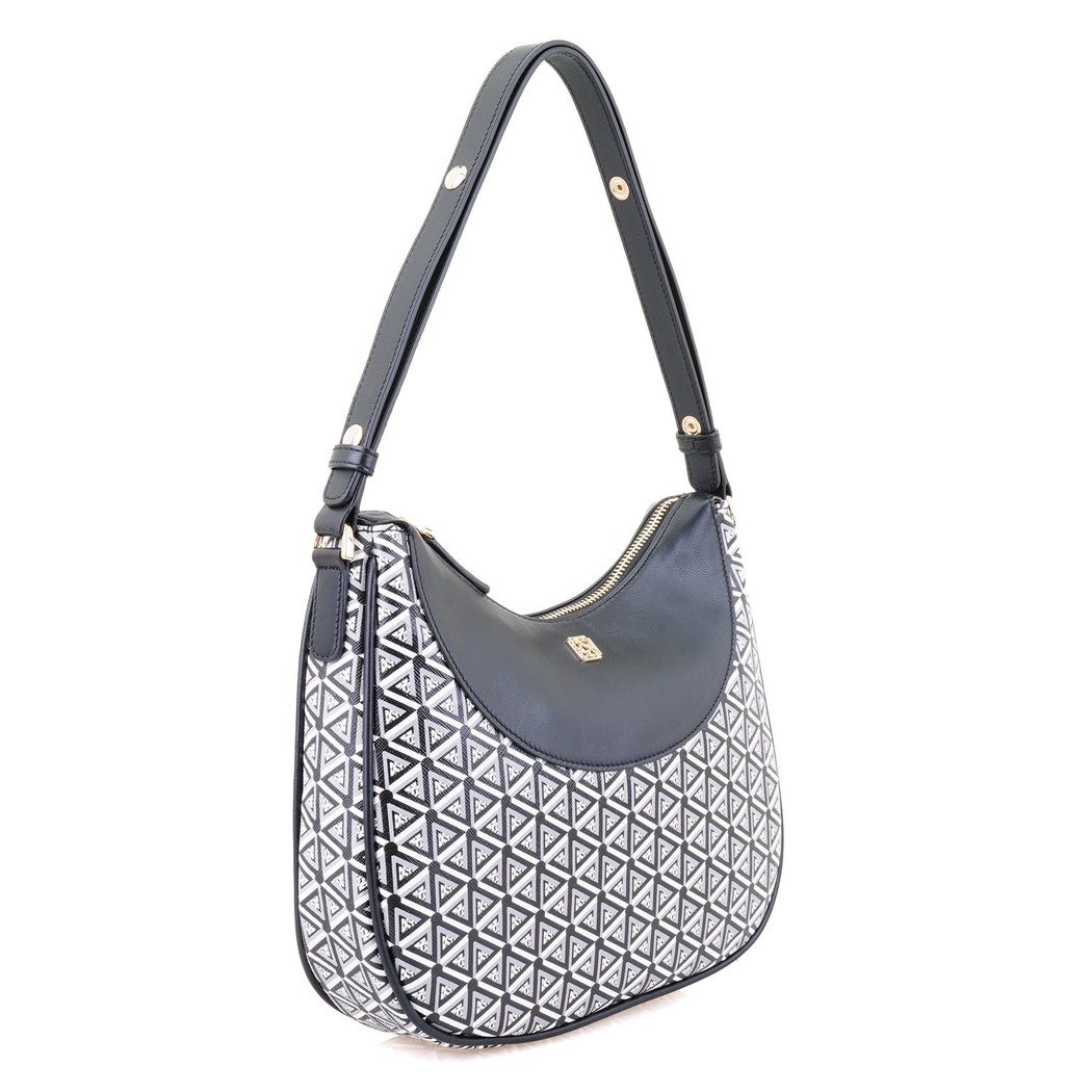 Brote Siyah Kadın Monogram Omuz Çantası