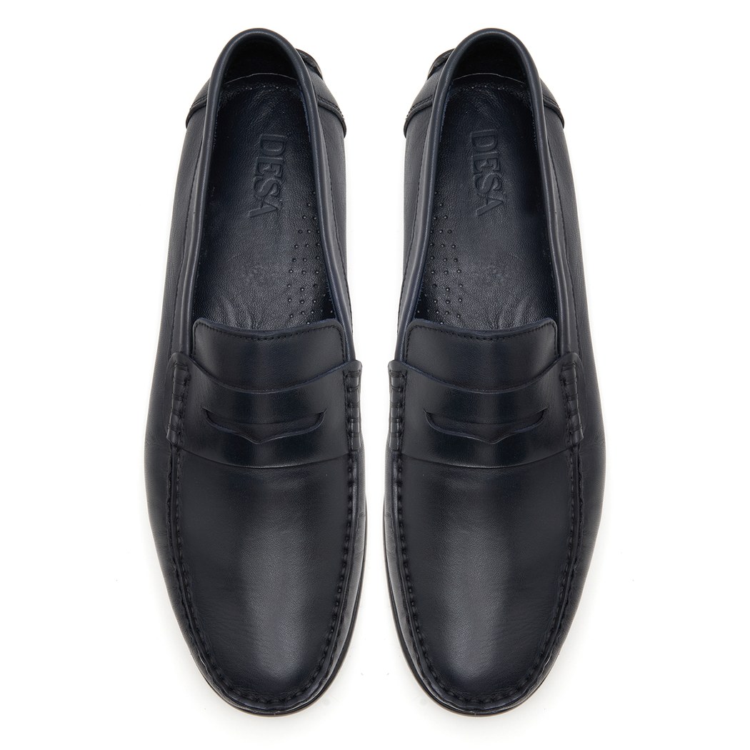 Buck Lacivert Erkek Deri Loafer