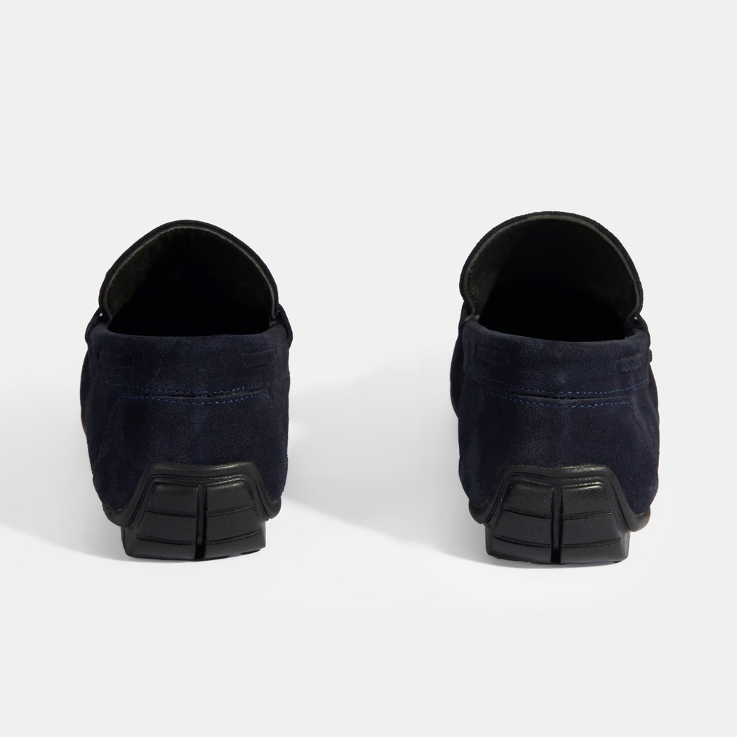 Calandra Lacivert Erkek Bağcık Detaylı Slip-On Süet Loafer