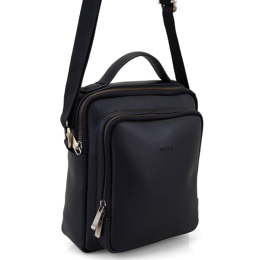 Callum Siyah Erkek Postacı Çantası