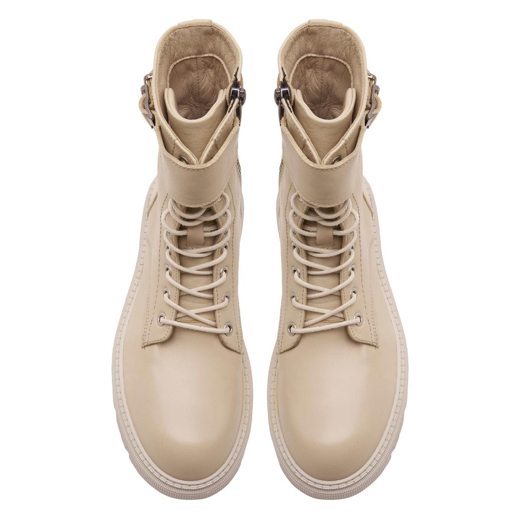 Campinella Bej Kadın Deri Bot