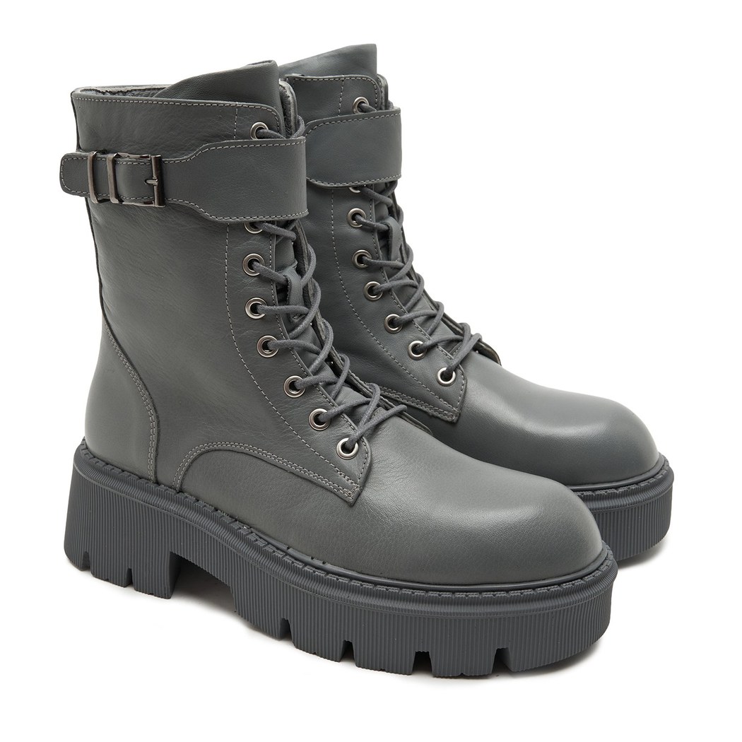 Campinella Gri Kadın Deri Bot