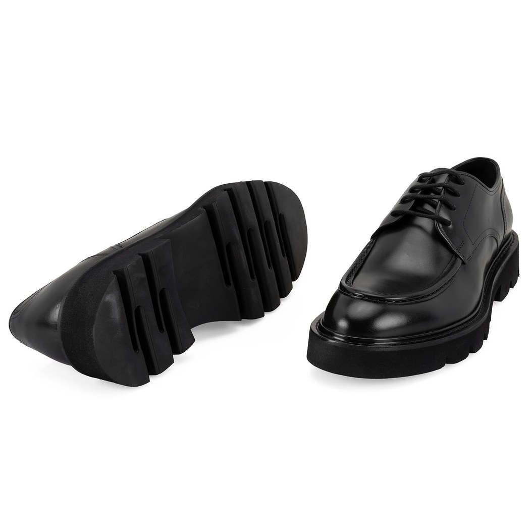 Camron Siyah Erkek Deri Günlük Ayakkabı