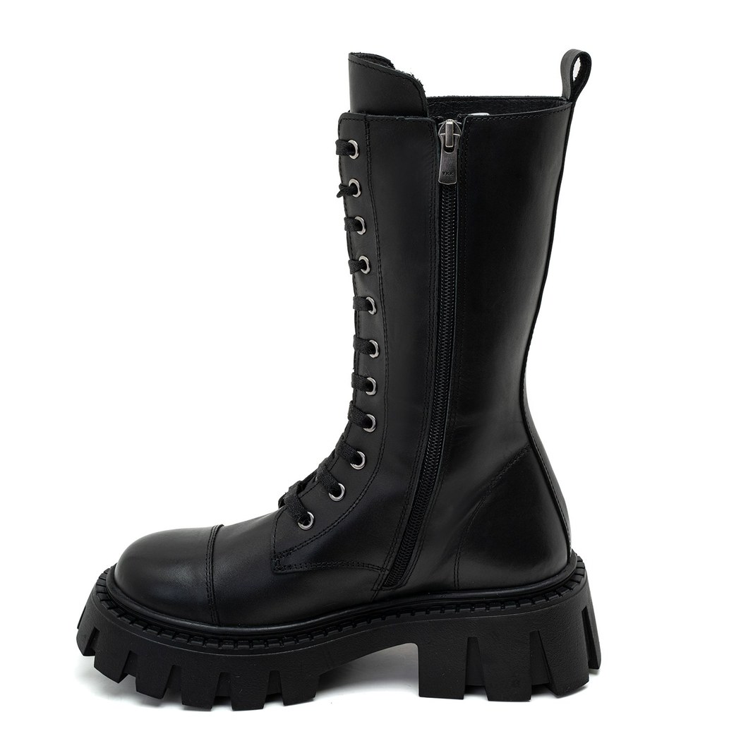 Candi Siyah Kadın Deri Postal Bot