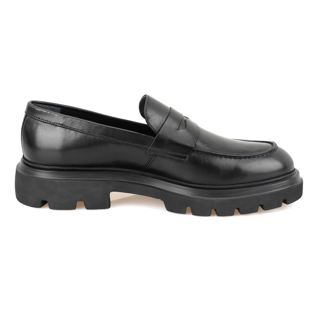 Candra Siyah Erkek Deri Günlük Ayakkabı