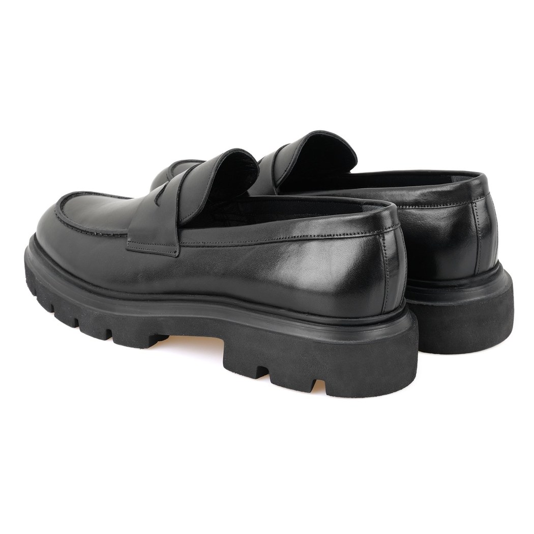 Candra Siyah Erkek Deri Günlük Ayakkabı