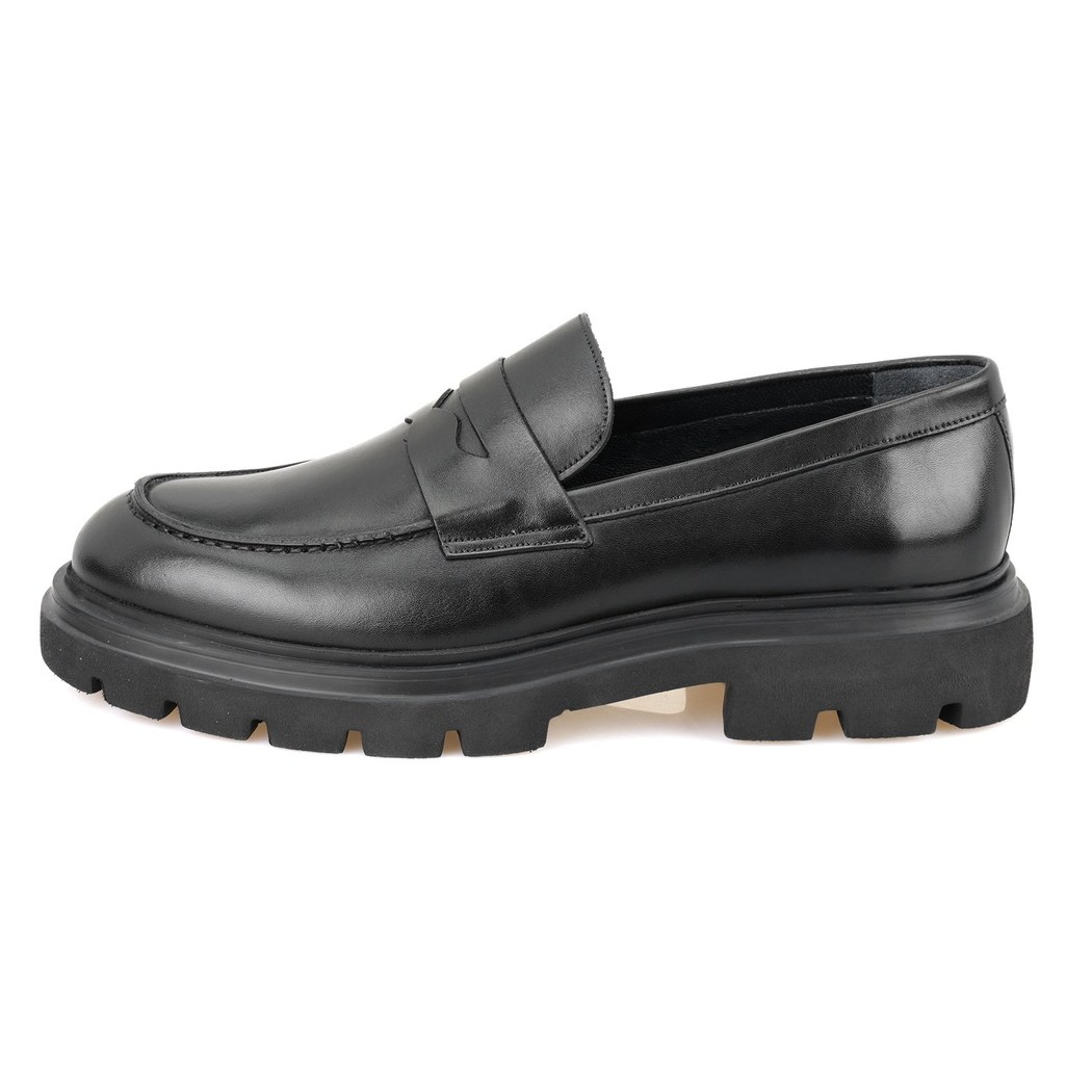 Candra Siyah Erkek Deri Günlük Ayakkabı