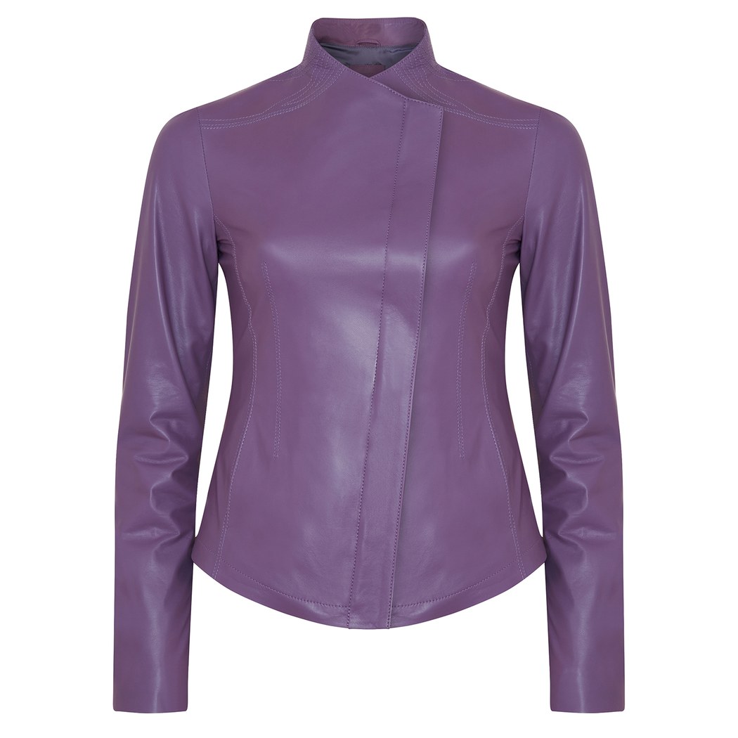 Carel Lila Kadın Deri Ceket
