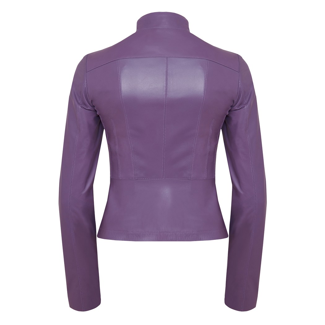 Carel Lila Kadın Deri Ceket