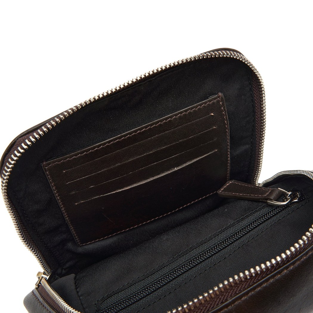 Carl Kahve Erkek Deri Çapraz Sırt Çantası