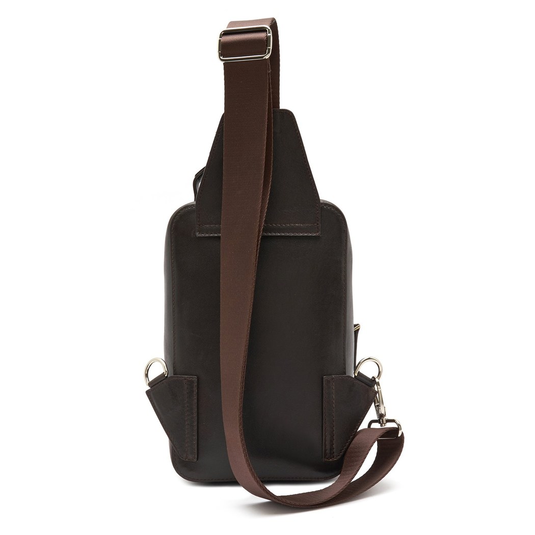 Carl Kahve Erkek Deri Çapraz Sırt Çantası