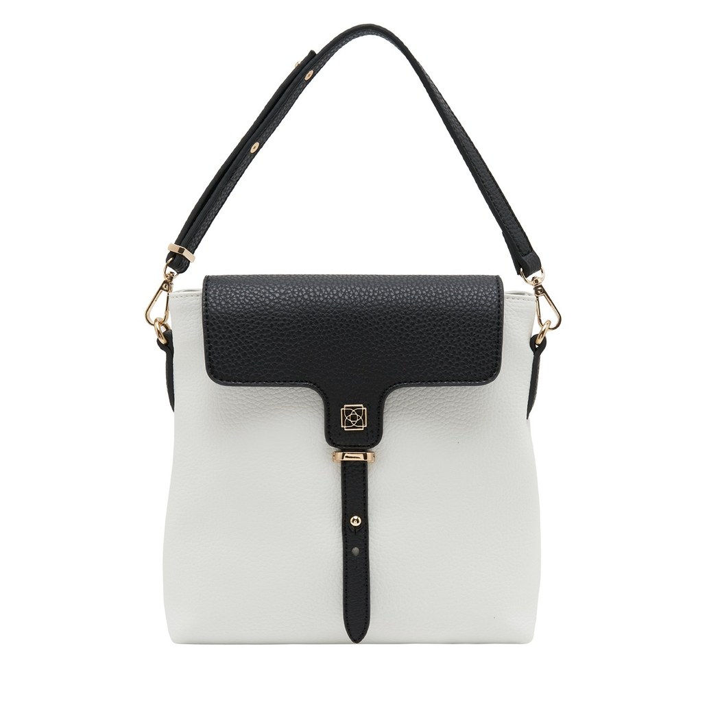 Carmen Beyaz Kemerli Kadın Omuz Çantası