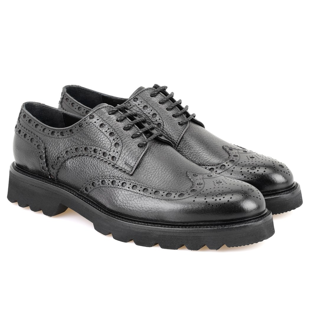 Casey Siyah Erkek Deri Klasik Ayakkabı